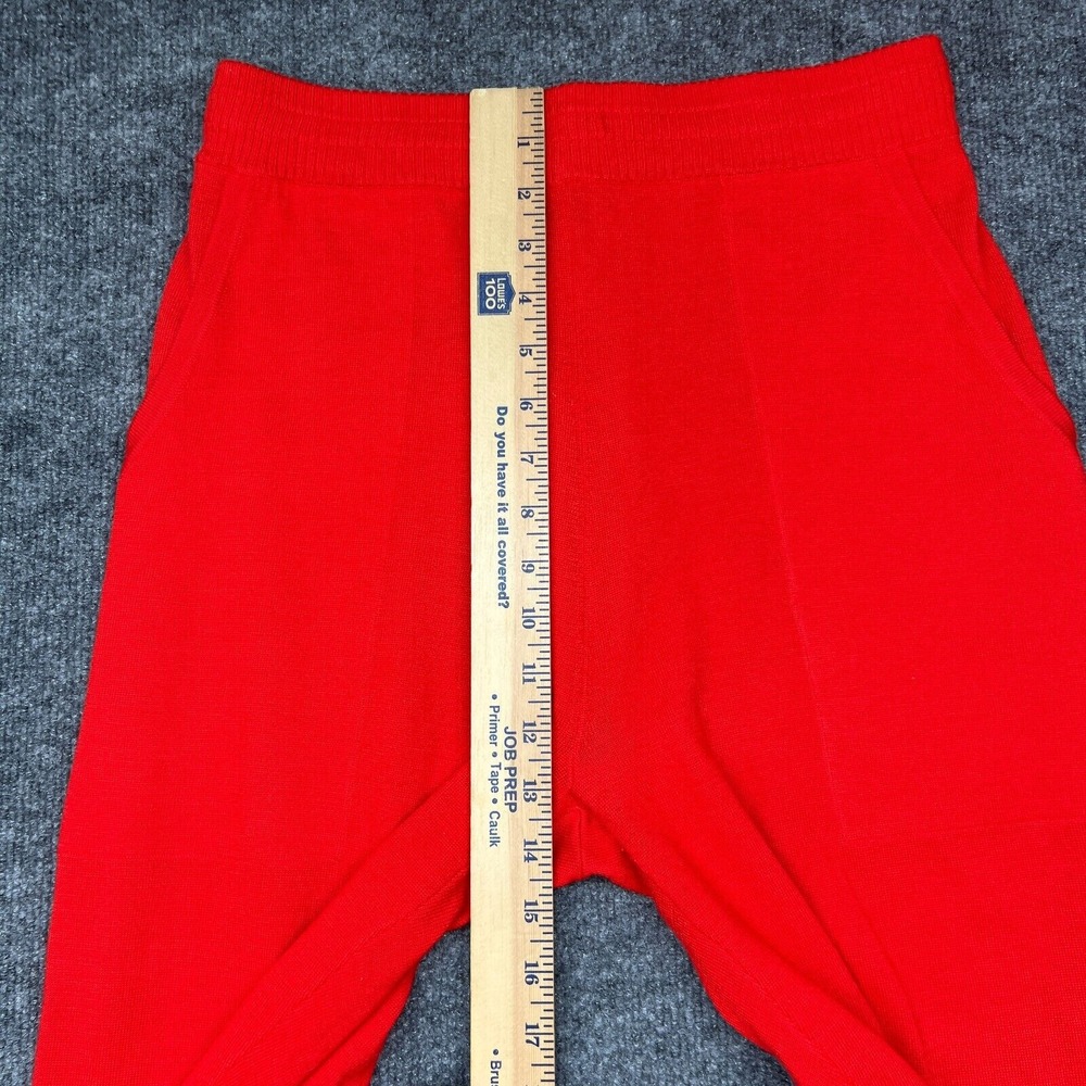 Vtg St John Sport Knit‎ Pants Women Medium Red Pull On Track Lounge - Picture 4 of 10